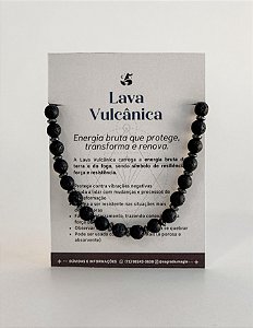 Pulseira de Lava Vulcânica 6mm Regulável - Aço Inoxidável - Resiliência, Força e Autossabotagem