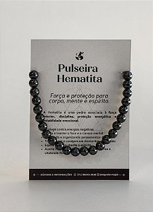 Pulseira de Hematita 6mm Regulável - Proteção, Disciplina, Afasta Vícios e Melhora Hábitos