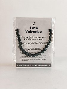 Pulseira de Lava Vulcânica 6mm Regulável - Resiliência, Força e Autossabotagem