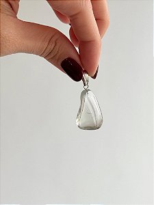 Pingente de Prasiolita Rolado - Conexão Potencializada; Tratamento de Obsessões; Tranquilidade Mental