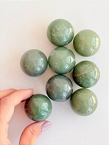 Esfera de Quartzo Verde Mini - Saúde, Equilíbrio Emocional, Bem Estar