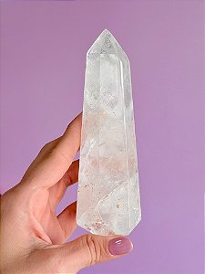 Ponta de Quartzo Cristal - Peça Única - PQCRIS03 300g -  Intensificador, Iluminação e Energização