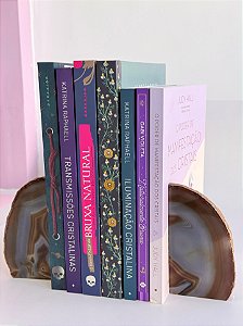 Porta Livros de Geodo de Ágata - PL22 908g- Pedra da Sorte