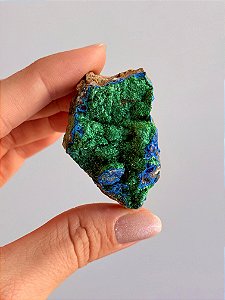 Azurita com Malaquita na Matriz - Peça Única - AZMLQ02 32g - Insight Espiritual, Renovação e Harmonia