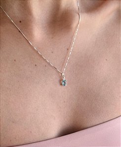 Pingente de Topázio Azul em Prata 925 - Manifestação, Missão de Alma e Crescimento Espiritual