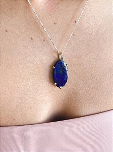 Pingente de Lápis Lazúli - Peça Única - PLAPLAZ03 - Dom, Propósito, Objetividade; Estimula Inteligência; Capta Mensagens Espirituais
