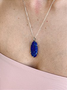 Pingente de Lápis Lazúli - Peça Única - PLAPLAZ04 - Dom, Propósito, Objetividade; Estimula Inteligência; Capta Mensagens Espirituais