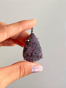 Pingente de Stichtita - Peça Única - PSTICH02 - RARO; Doador de Coragem; Traumas, Raivas e Mágoas; Abre o Coração para o Novo e para o Amor