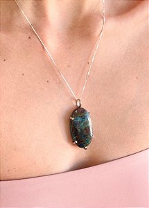 Pingente de Shattuckita - Peça Única - PSHAT01 - Criação do Novo; Sonhar Alto; Abundância; Energia Vital