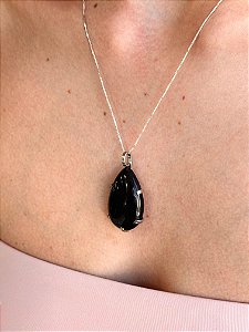 Pingente de Obsidiana - Peça Única - POBSID01 - Proteção e Consciência