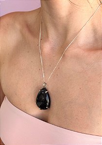 Pingente de Obsidiana - Peça Única - POBSID03 - Proteção e Consciência