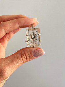 Pingente de Cristal com Inclusão - Peça Única - PCRISINC01 -  Intensificador, Iluminação e Energização