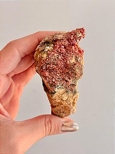 Vanadinita Bruta - Peça Única - VAN12 129g - "Pedra do Trabalho"; Transformar Sonhos em Ação