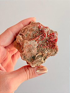 Vanadinita Bruta - Peça Única - VAN56 104g - "Pedra do Trabalho"; Transformar Sonhos em Ação