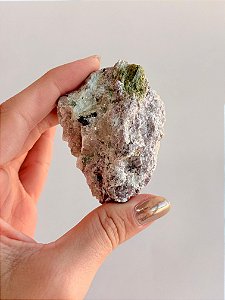 Lepidolita Bruta com Inclusão - Peça Única - LEPINC03 82g - Missão de Vida; Fé e Calma