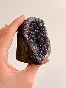 Drusa de Ametista Encantada - DAE118 278g - Portal Mágico; Eleva a Vibração, a Intuição e Conexão Espiritual