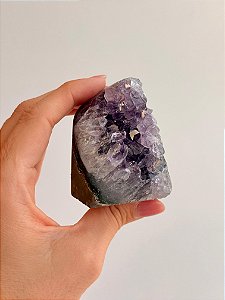 Drusa de Ametista Encantada - DAE149 196g - Portal Mágico; Eleva a Vibração, a Intuição e Conexão Espiritual