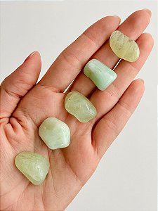 Água Marinha Natural Rolada Mini - Pedra da Ansiedade, Desfaz Confusões, Protege os Pensamentos