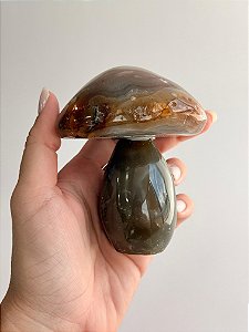 Cogumelo de Ágata - CGAGA05 402g - Pedra da Sorte, Coragem e Autoconfiança