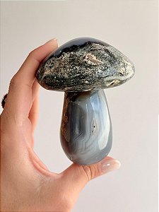 Cogumelo de Ágata - CGAGA07 364g - Pedra da Sorte, Coragem e Autoconfiança