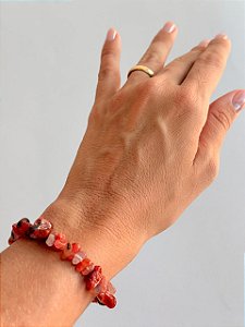 Pulseira de Cornalina - Alegria de Viver, Procrastinação, Disposição e Motivação