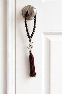 Japamala de Olho de Tigre 8mm - 27 Contas - Contra Inveja e Olhado; Autoconfiança; Coragem e Determinação