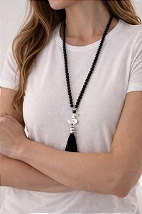 Japamala de Turmalina Negra 6mm - 108 Contas - Limites de Bhairava - Proteção Energética e Espiritual, Inseguranças e Soluções