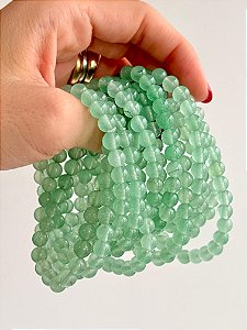 Pulseira de Quartzo Verde Redonda 6mm - Saúde e Equilíbrio
