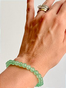 Pulseira de Quartzo Verde Redonda 6mm - Organização das Células, Funcionamento do Corpo, Saúde e Equilíbrio Emocional