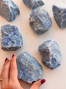 Quartzo Azul Bruto para Ambiente - Paciência, Comunicação, Medos, Sabedoria e Compreensão