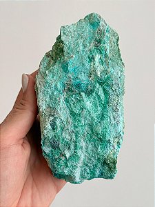 Turquesa Peruana Bruta com Crisocola e Malaquita - TPCM04 482g - Profundo Bem-estar; Cura; Transformação