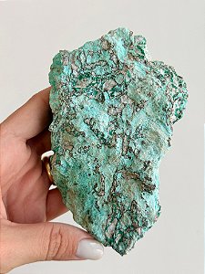 Turquesa Peruana Bruta com Malaquita - TPM01 270g - Profundo Bem-estar; Força; Transformação