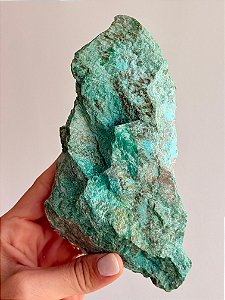 Turquesa Peruana Bruta com Crisocola - TPC02 462g - Profundo Bem-estar; Boa Sorte; Cura Emocional