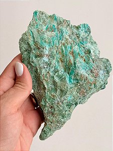 Turquesa Peruana Bruta com Crisocola - TPC01 356g - Profundo Bem-estar; Boa Sorte; Cura Emocional