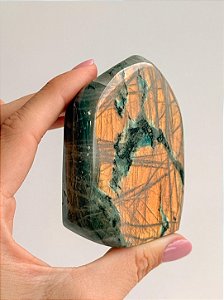 Labradorita Lapidada LAB193 - 254g - Pedra da Magia; Quem é você; Conexão Espiritual
