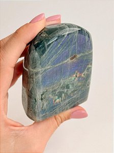 Labradorita Lapidada LAB192 348g - Pedra da Magia; Quem é você; Conexão Espiritual