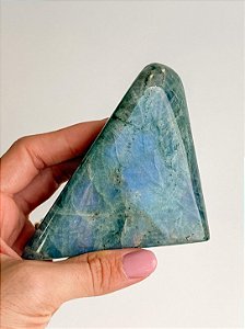 Labradorita Lapidada LAB179 - 256g - Pedra da Magia; Quem é você; Conexão Espiritual