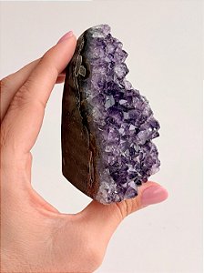 Drusa de Ametista Encantada DAE163 - 238g - Portal Mágico; Eleva a Vibração, a Intuição e Conexão Espiritual