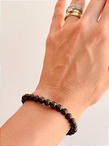 Pulseira Bronzita Redonda 6mm - Calma e Autocontrole; Traumas; Pessoas Nervosas e Impulsivas; Auxilia em Dietas
