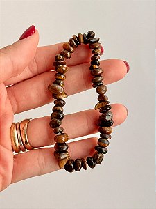 Pulseira de Olho de Tigre - Contra Inveja e Olhado; Autoconfiança; Coragem e Determinação