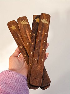 Incensário de Madeira Estrelado
