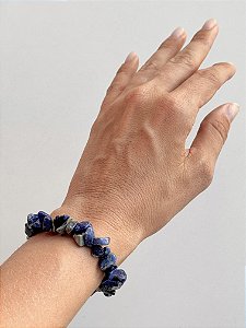 Pulseira de Lápis Lazúli - Dom, Propósito, Objetividade; Estimula Inteligência; Capta Mensagens Espirituais