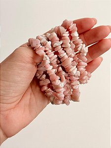 Pulseira de Opala Rosa - Sensitividade, Tranquilidade e Beleza