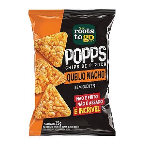 Popps Chips de Pipoca Sabor Queijo Nacho SG Roots To Go 35g *Val.070324