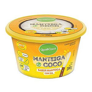 Manteiga de Coco Sabor Manteiga com Sal Sem Glúten Qualicoco 200g *Val.300324