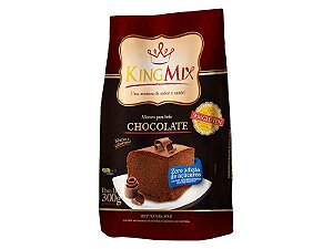 Mistura em Pó para Bolo de Chocolate Zero Açúcar Sem Glúten King Mix 300g *Val.201224
