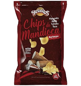 Chips de Mandioca Sabor Barbecue Sertanitos Sem Glúten 50g *Val.200324