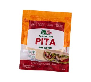 Pão Sírio tipo Pita Vegano e Sem Glúten com 04 unidades Casa Rigani 200g *Val.051224