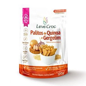 Palitos Salgado Quinoa e Gergelim Sem Glúten Leve Croc 120g *Val.220325