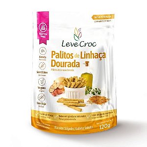 Palitos Salgados Linhaça Dourada Sem Glúten Leve Croc 120g *Val.220125